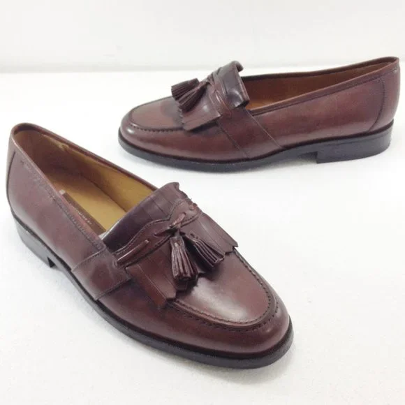 Vintage Domani Johnston & Murphy Brown Leather Kiltie Tassel Loafers Men’s 10.5M Vintage Johnson & Murphy Italian Leather Tassel Loafers  main image 3